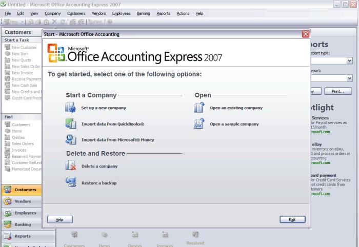 Microsoft accounting software