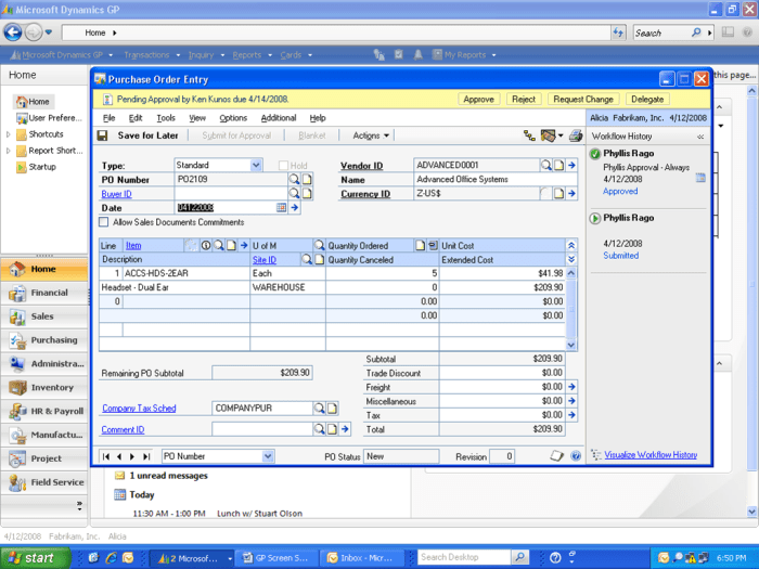 Microsoft accounting software
